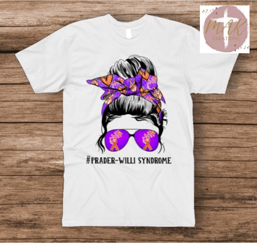 Prader Willi Syndrome Mom Bun (Purple) (AVAILABLE IN ALL SIZES)