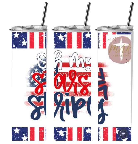 Oh My Stars and Stripes Tumbler