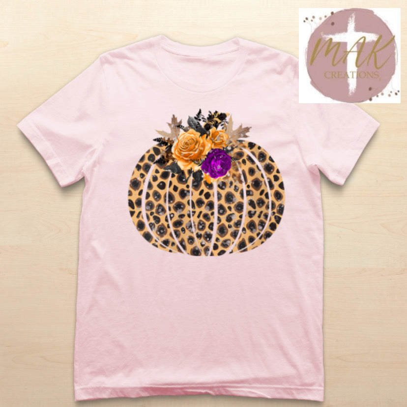 Floral Leopard Pumpkin (AVAILABLE IN ALL SIZES)
