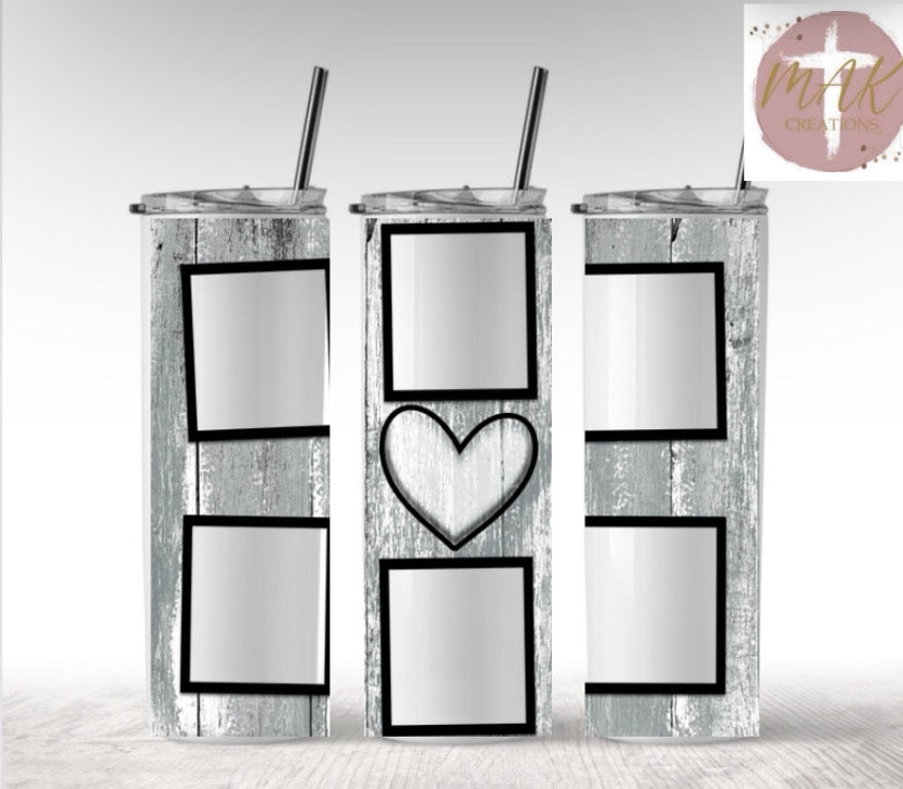 Grey Wood Photos (20 oz Skinny Tumbler)