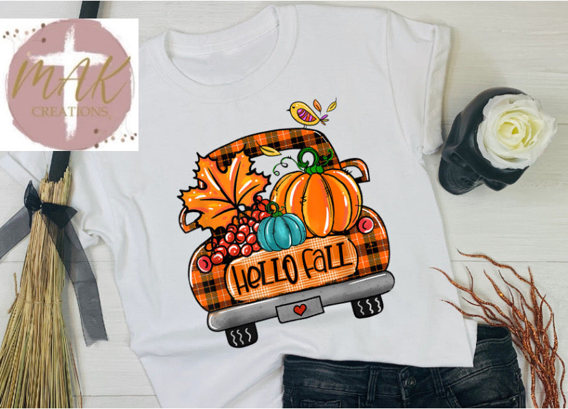 Hello Orange Truck Fall (AVAILABLE IN ALL SIZES)