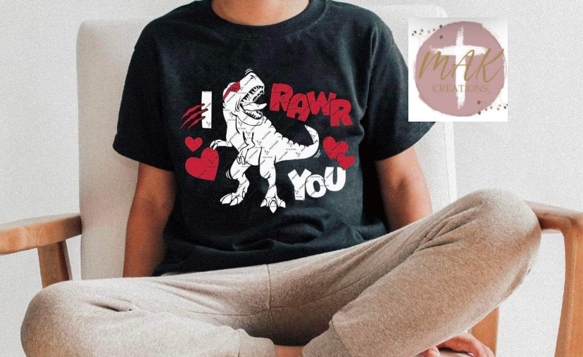 I Rawr (White Dino) (AVAILABLE IN ALL SIZES)