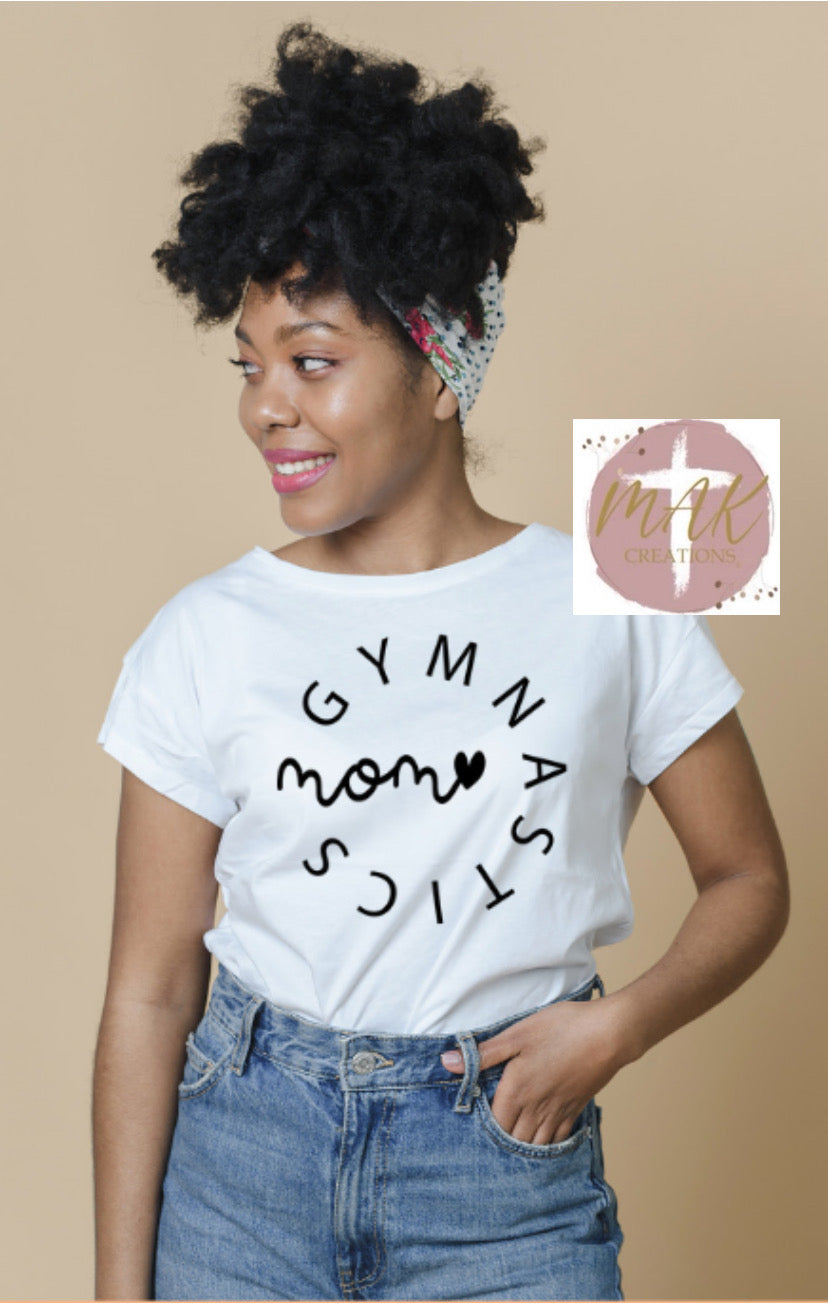 Gymnastics Mom Circle  (AVAILABLE IN ALL SIZES)