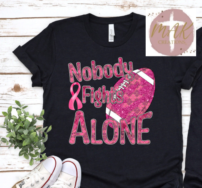 Nobody Fights Alone Pink Football (ALL SIZES AVAILABLE)