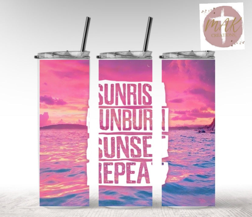 Sunrise Sunset Repeat (20 oz Skinny Tumbler)