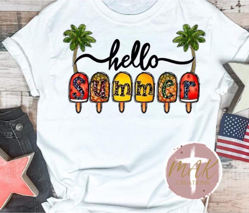 Hello Summer Popsicles #1 (AVAILABLE IN ALL SIZES)