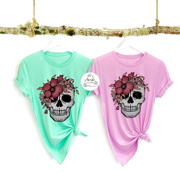 Skull Floral  (AVAILABLE IN ALL SIZES)