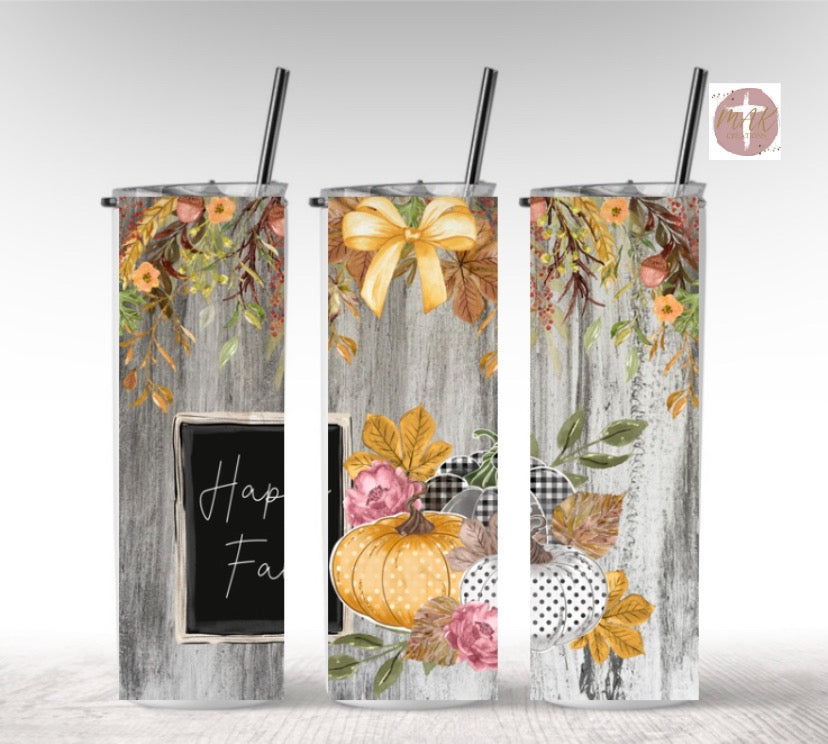 Happy Fall (20 oz Skinny Tumbler)