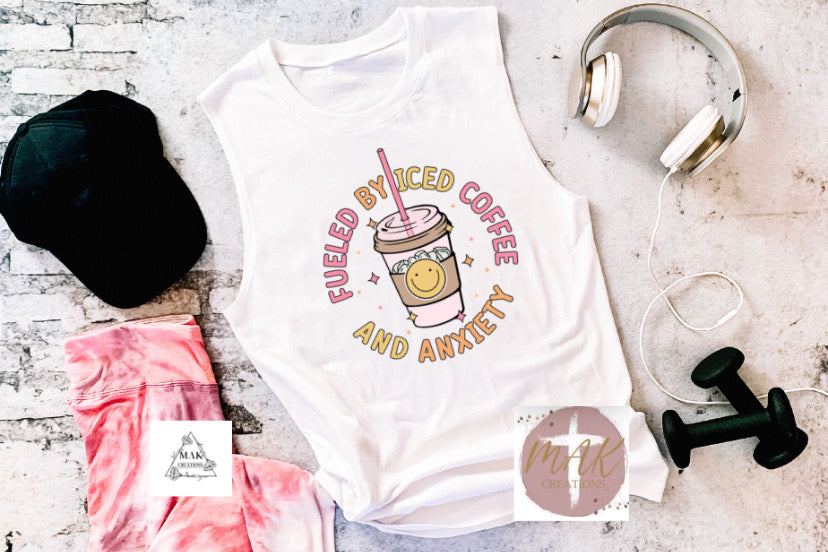 Fueled By Iced Coffee (Pink) (AVAILABLE IN ALL SIZES)