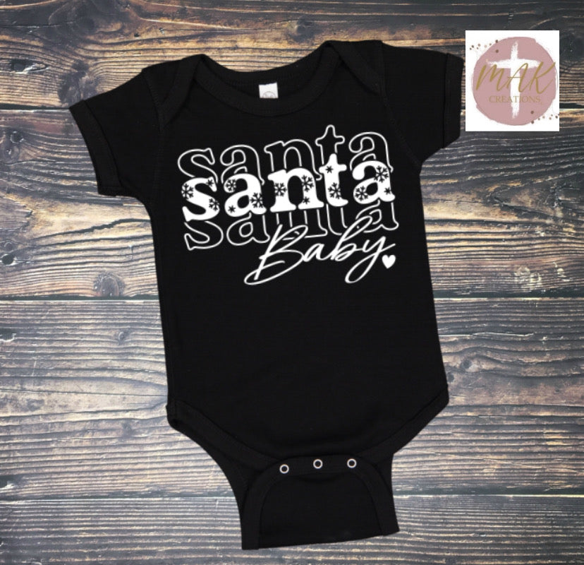 Santa Baby (White Print)  (AVAILABLE IN ALL SIZES)