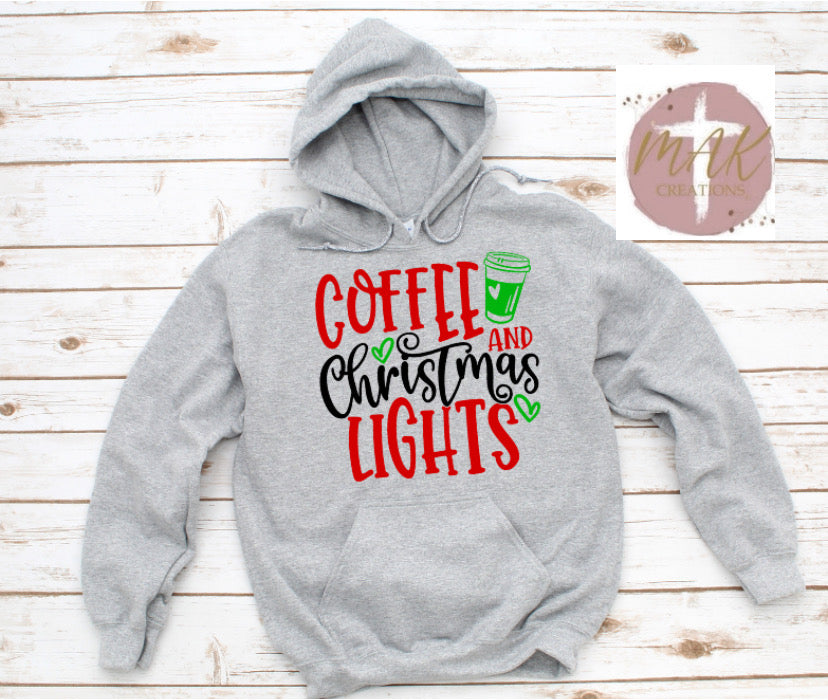 Coffee and Christmas Lights (AVAILABLE IN ALL SIZES)