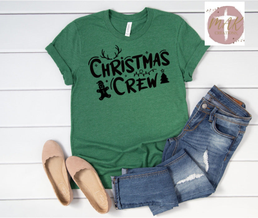 Christmas Crew (Black Print)  (AVAILABLE IN ALL SIZES)