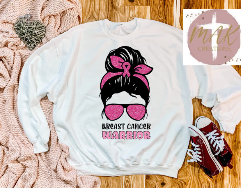 Breast Cancer Messy Bun (AVAILABLE IN ALL SIZES)