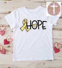 Load image into Gallery viewer, Hope (Yellow Ribbon) (AVAILABLE IN ALL SIZES)
