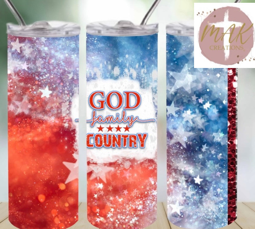God Family Country Tumbler