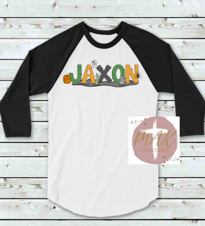 Personalized Halloween Name #3 (AVAILABLE IN ALL SIZES)