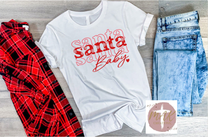 Santa Baby (Red Print)  (AVAILABLE IN ALL SIZES)