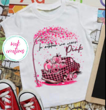 Load image into Gallery viewer, Breast Cancer Pink Plaid Truck (ALL Sizes)
