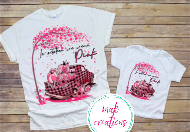 Breast Cancer Pink Plaid Truck (ALL Sizes)