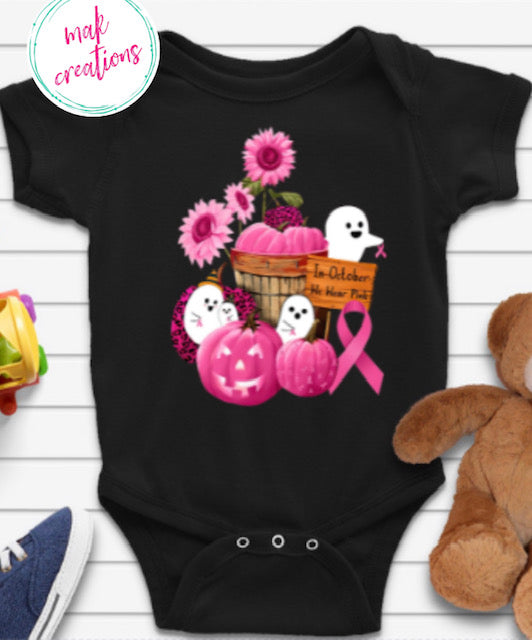 Breast Cancer Pumpkins & Ghosts (ALL Sizes)
