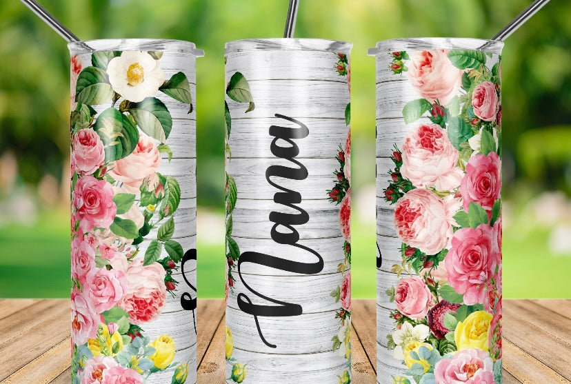 Nana Floral Tumbler