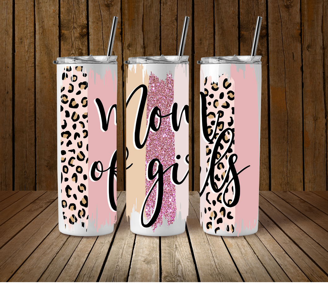 Mom of Girls Paint Swatch Tumbler